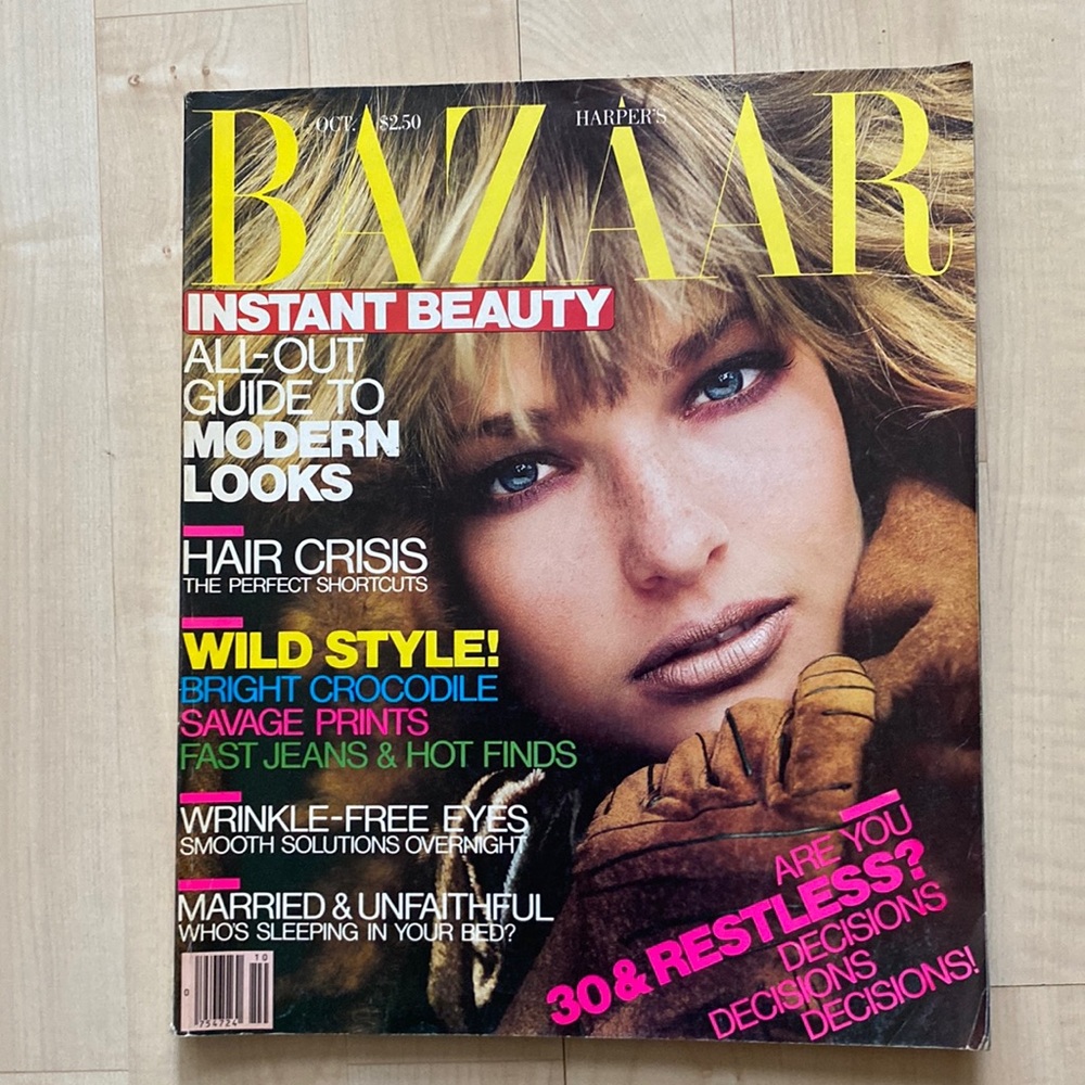 harpers Bazaar magazine October 1986